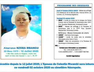 Monsieur Celestin Mwambi et la famille Mwambi en deuil